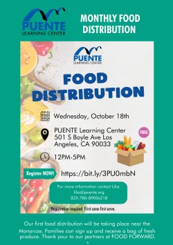 FOOD DISTRIBUTION PUENTE LEARNING CENTER